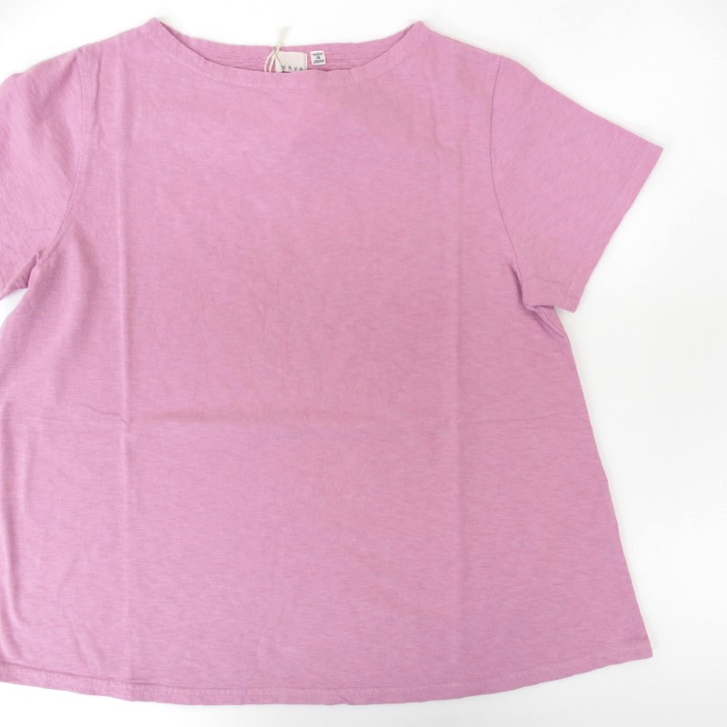 DAYS 半袖ボートネックAラインTシャツ　43110/ラベンダーPK811  【日本製】